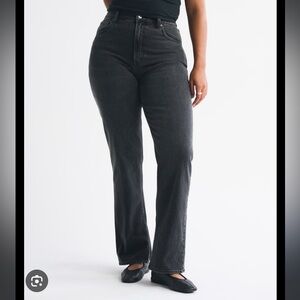 Abercrombie and Fitch Curve Love 90s Straight High Rise Jeans